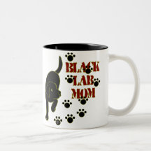 Svart lab mamma kaffe koppar