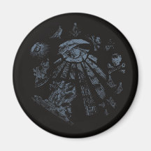 Svart Masonic fantasiblått för magnet Magnet För Kylskåp