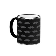 Svart mönster för HandlebarmustaschMoustache Kaffe Koppar