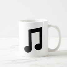svart musik noterar symbolen kaffe muggar