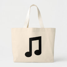 svart musik noterar symbolen tote bag