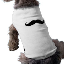 Svart mustasch- eller svartMoustache för roliga gå Hund Tshirt