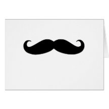 Svart mustasch- eller svartMoustache för roliga gå Kort
