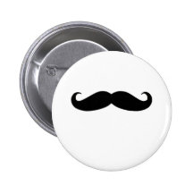 Svart mustasch- eller svartMoustache för roliga gå Pins