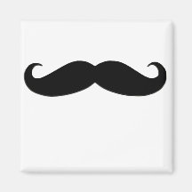 Svart mustasch- eller svartMoustache för roliga gå Kylskåpsnagnet