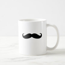 Svart mustasch- eller svartMoustache för roliga gå Kaffe Mugg