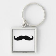 Svart mustasch- eller svartMoustache för roliga gå Nyckel Ringar