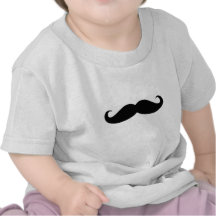 Svart mustasch- eller svartMoustache för roliga gå T-shirts