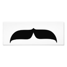 Svart mustasch fotokonst