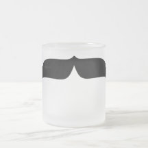 Svart mustasch mugg