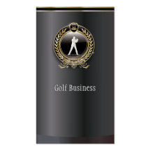 Svart och guld- Golfvisitkort för elegant