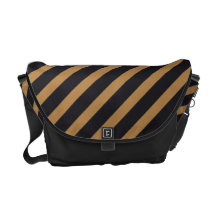 Svart och solbränna messenger bag