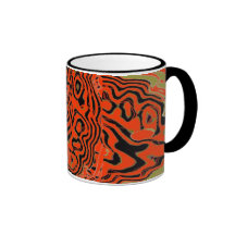 Svart/orange Mugg