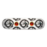 SVART ORMDRAKE, röda RubyGemstones Skateboard