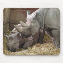 "Svart Rhinos" Mousepad Mus Mattor