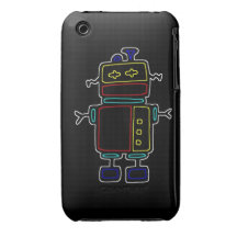 svart robotfodral iPhone 3 cases