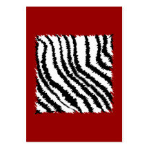 Svart rött zebra tryckmönster på djupt -. visitkort mall