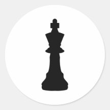 Svart schackkung klistermärken