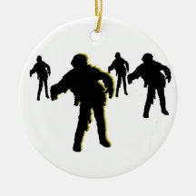 Svart Silhouetteprydnad för Zombie! Skräddarsy mig Julgransdekorationer