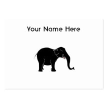 Svart skratta Elephant. Visit Kort