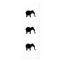 Svart skratta Elephant. Visit Kort