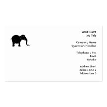 Svart skratta Elephant. Visitkort
