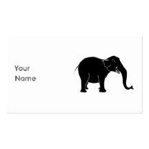 Svart skratta Elephant. Visitkort Mall