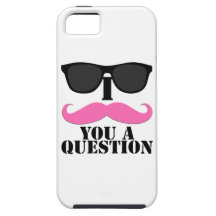 Svart solglasögonrosor mig Moustache dig en ifråga iPhone 5 Fodral