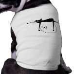 Svart stolligkattunge 8 t-shirt för hundar