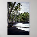 Svart strand - Hawaii Affischer