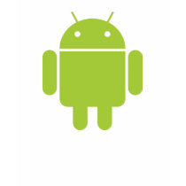 Svart T-tröja för Androidungar