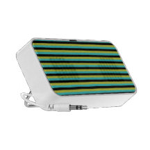 Svart, turkos och gultStripes. iPhone Högtalare