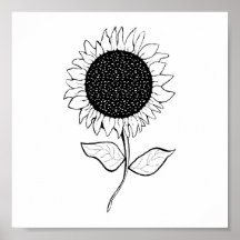 Svart- & vitart déco print
