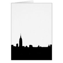 Svart- & vitNew York Silhouette Hälsnings Kort