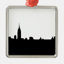 Svart- & vitNew York Silhouette Jul Dekorationer