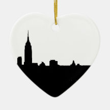 Svart- & vitNew York Silhouette Jul Dekorationer