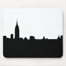 Svart- & vitNew York Silhouette Mus Mattor