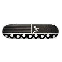 Svart- & vitpolka dots skate boards