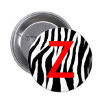 Svart- & vitzebra tryck pins