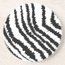 Svart zebra tryckmodell dryck underlägg