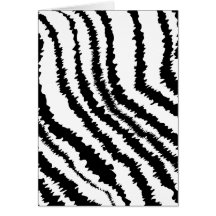 Svart zebra tryckmodell hälsningskort