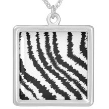 Svart zebra tryckmodell hängsmycken