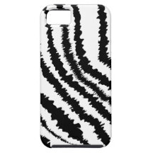 Svart zebra tryckmodell iPhone 5 cover