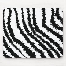 Svart zebra tryckmodell musmatta