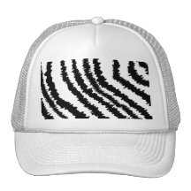 Svart zebra tryckmodell trucker keps