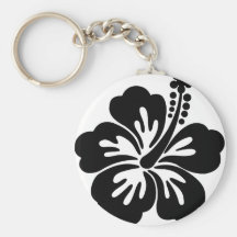 Svartaloha blomma nyckel ring