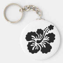 Svartaloha blomma nyckel ring