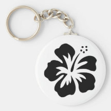 Svartaloha blomma nyckel ring