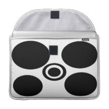 Svarten cirklar Mac-boksleeven Sleeve För MacBooks