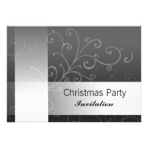 Svarten för julpartyinbjudan virvlar runt med text